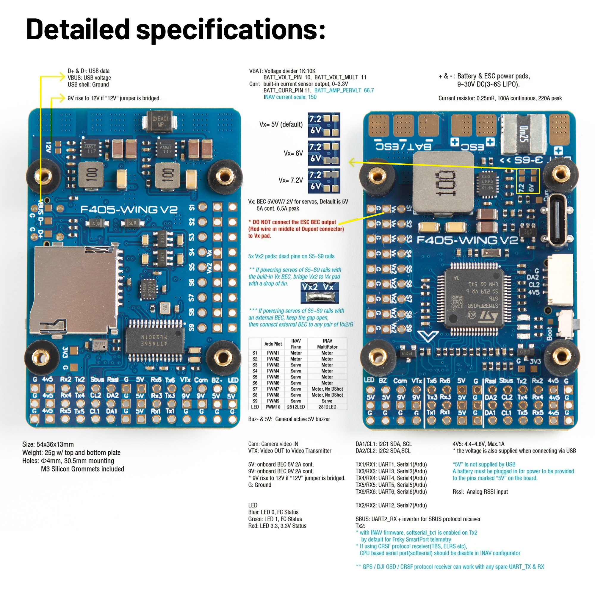F405 WING V2 FC Flight Control - Drone Flight Controller incelemesi ve fiyatı