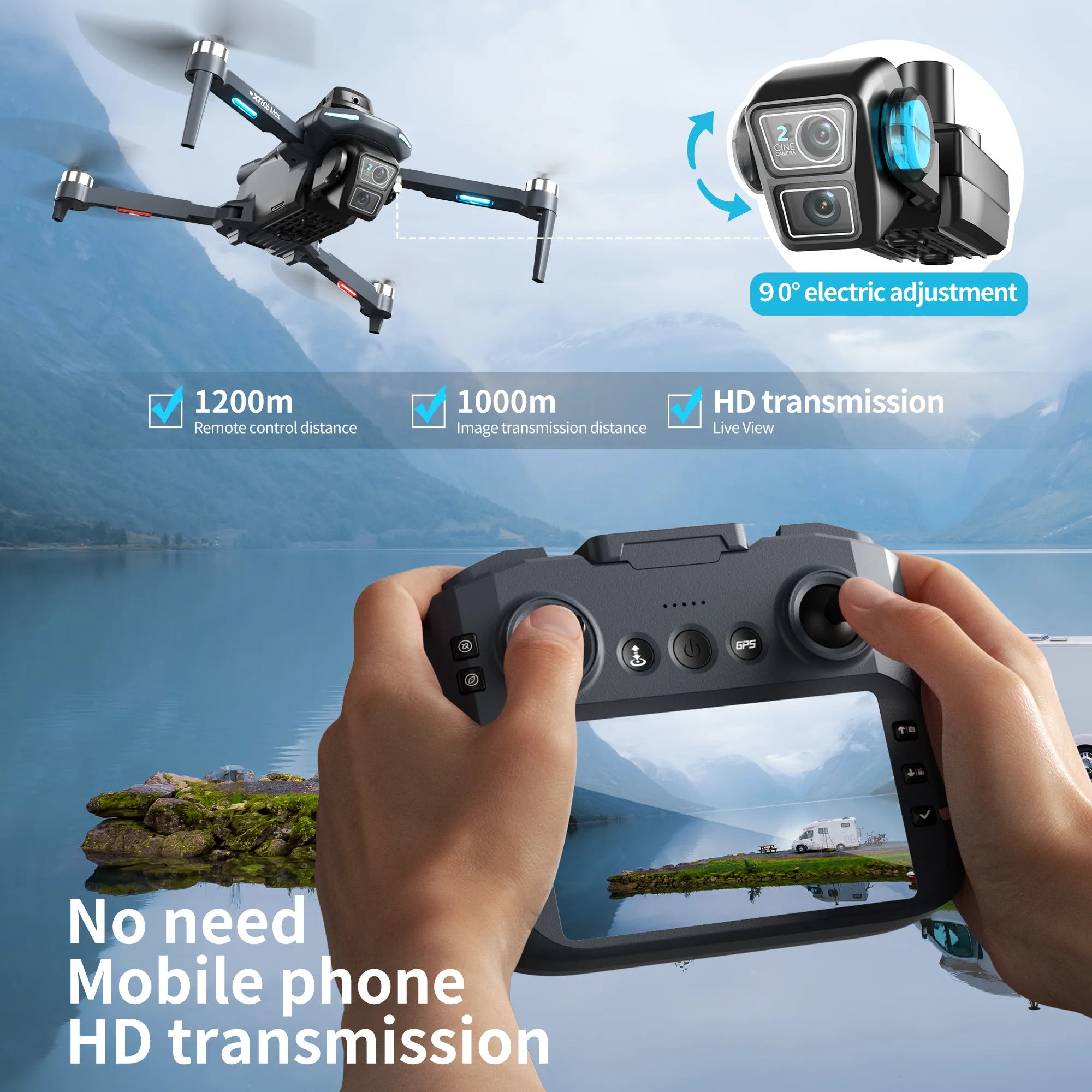 Lenovo XT606 Drone Professiona - Drone Gps Mount incelemesi ve fiyatı