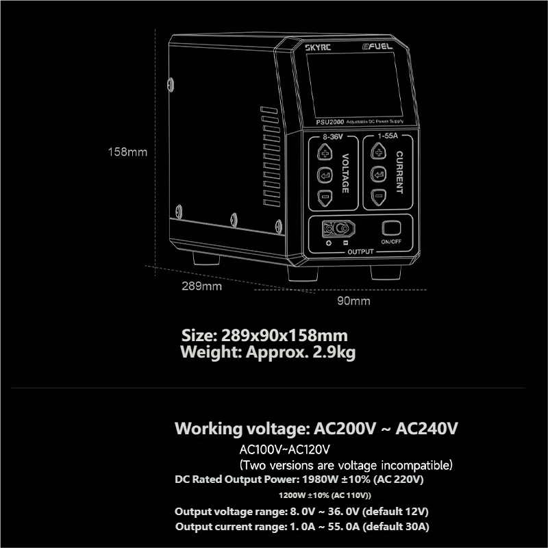SKYRC PSU2000 1980W Adjustable - Drone Charger incelemesi ve fiyatı