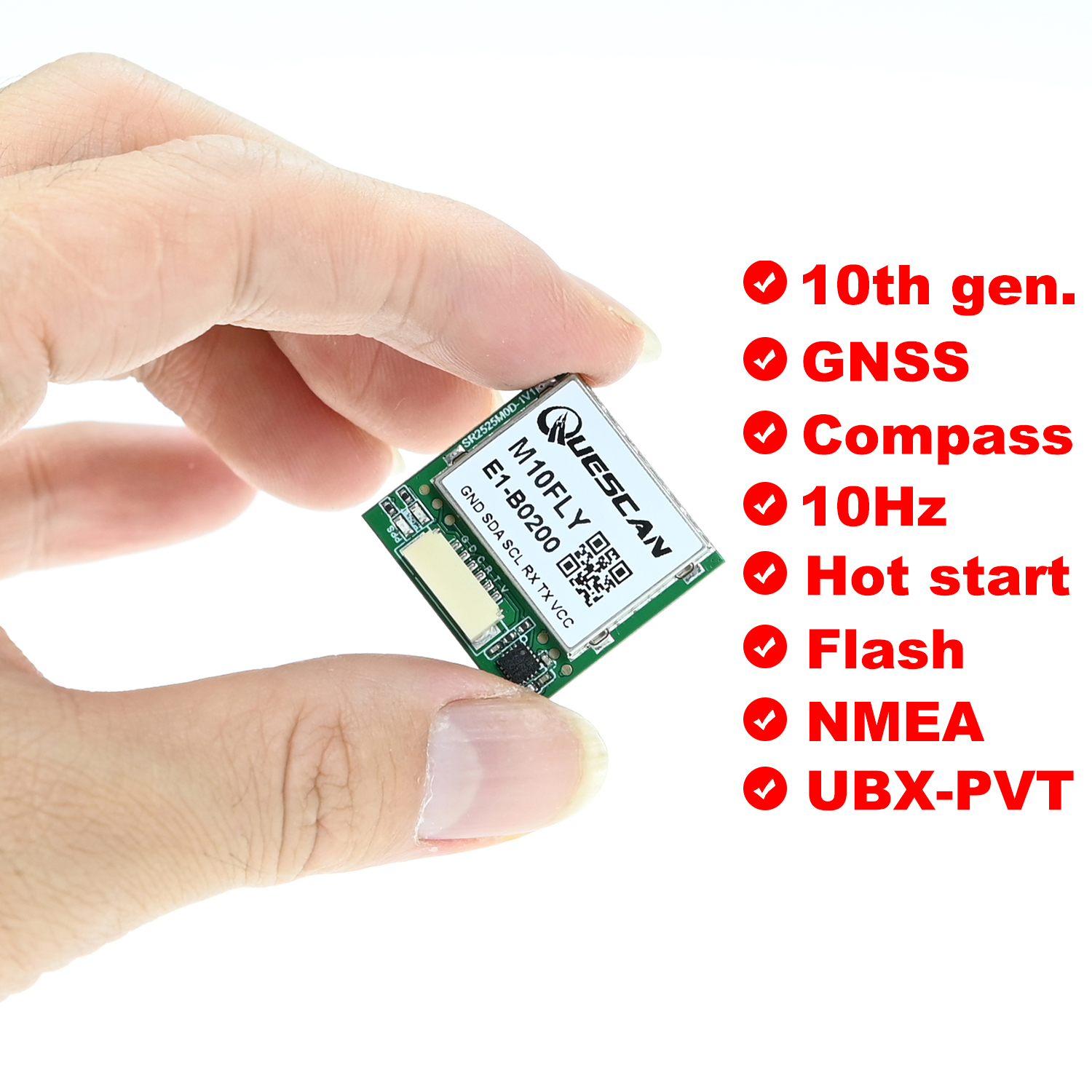 Quescan 25mm*25mm M10FLY 10Hz  - Drone Gps Module incelemesi ve fiyatı