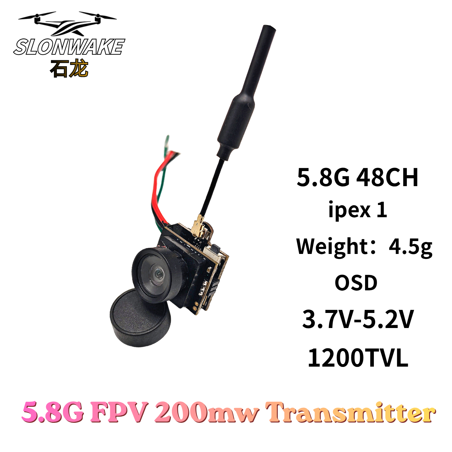 Slonwake 5.8G 48CH 200mW FPV D - Drone Frame incelemesi ve fiyatı