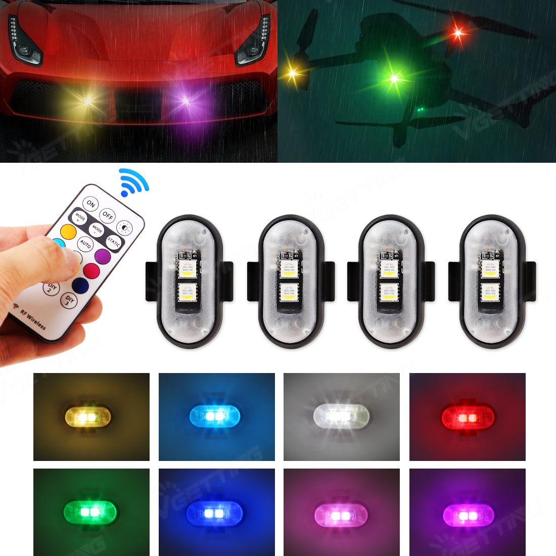 4Pcs Mini Drone Strobe Light 8 - Drone Led Light incelemesi ve fiyatı