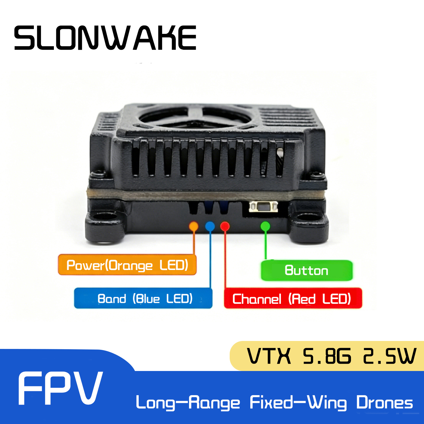 SLONWAKE 5.8G 48CH FPV Transmi - Drone Frame incelemesi ve fiyatı
