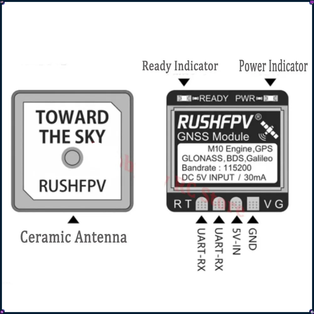 1-4Pcs RUSHFPV MINI M10 GPS Mo - Drone Gps Module incelemesi ve fiyatı