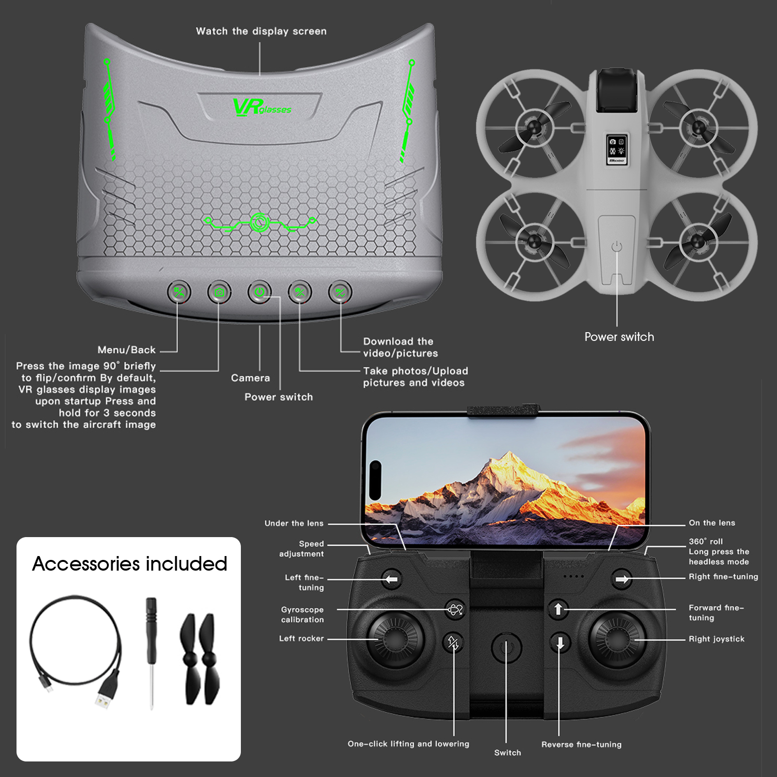 Mini Drone That Is Easy For Be - Drone Gimbal incelemesi ve fiyatı